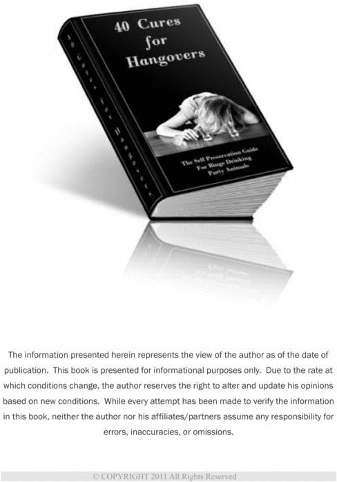 Product picture 40 Cures For Hangovers