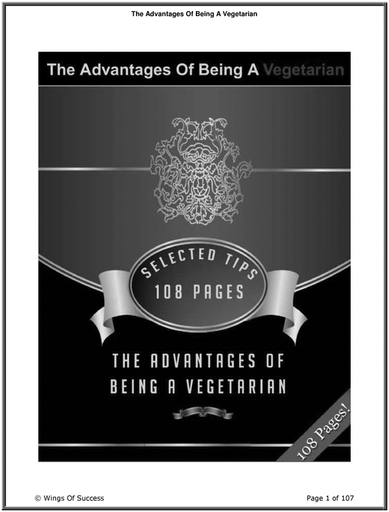 Product picture Advantages of Being Vegetarian